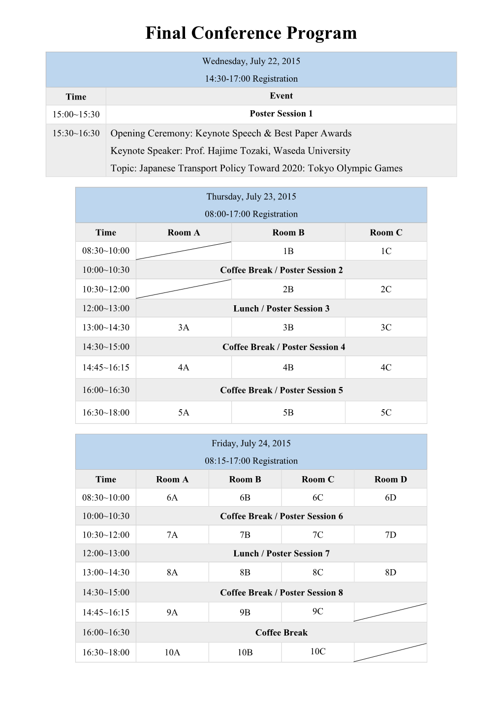 Final Conference Program