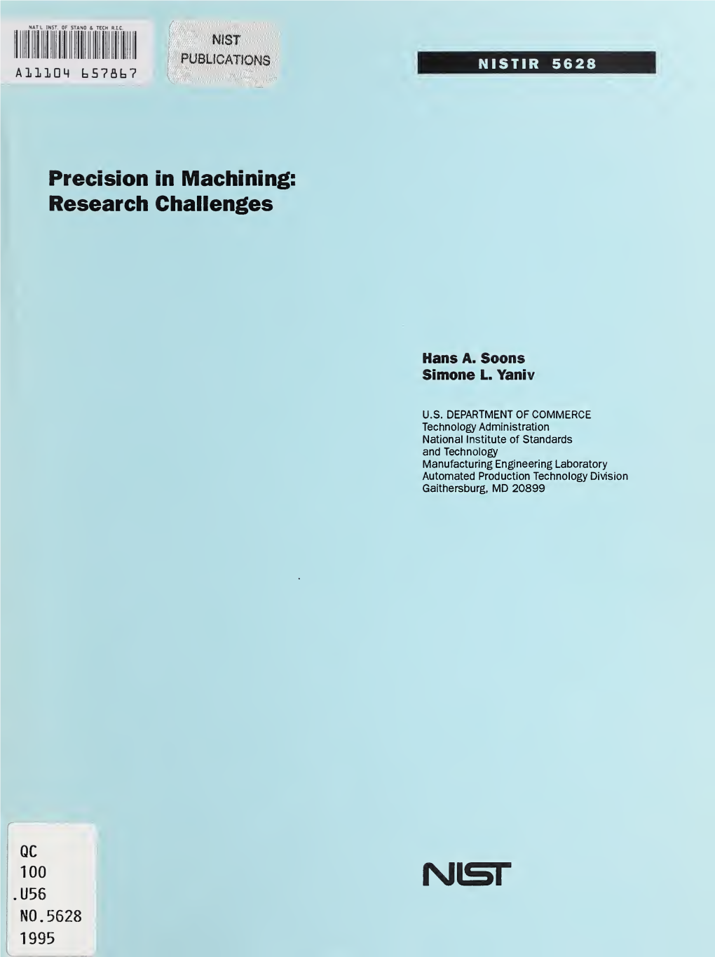 Precision in Machining: Research Challenges