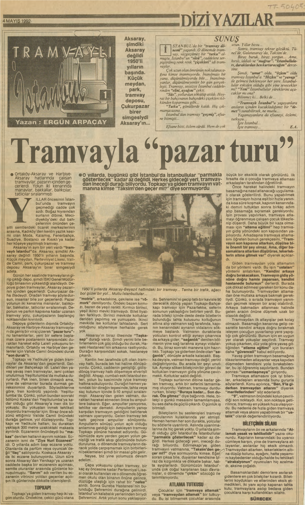 Tramvayla “Pazar Turu”