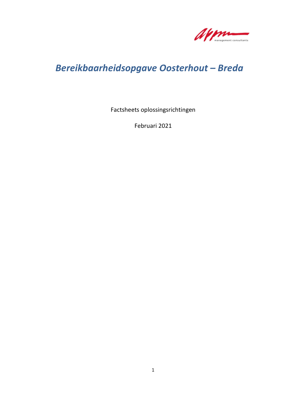 Bereikbaarheidsopgave Oosterhout – Breda