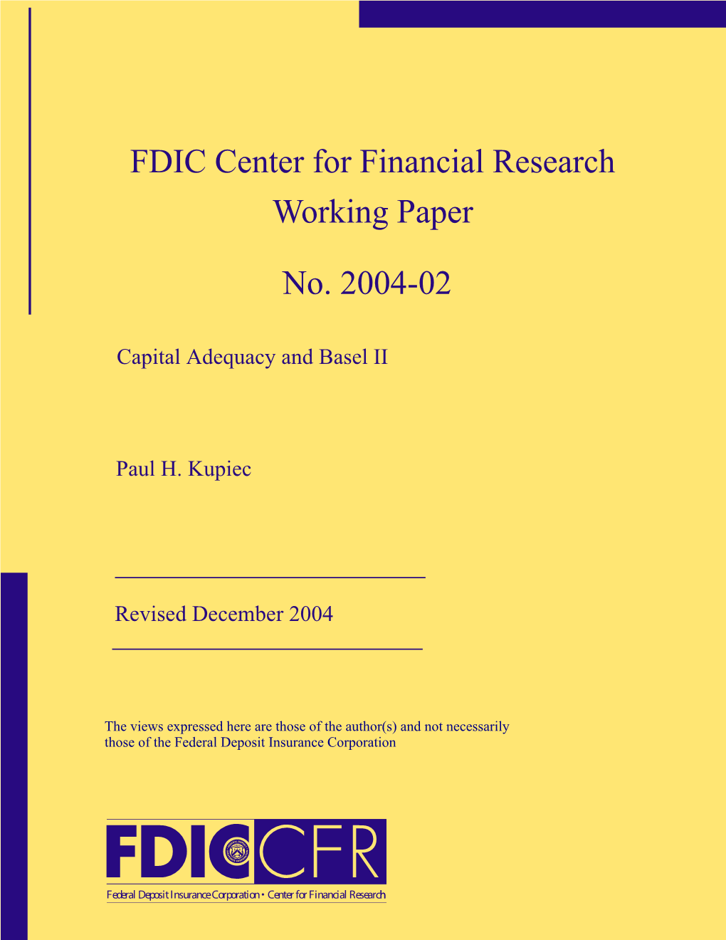 Capital Adequacy and Basel II