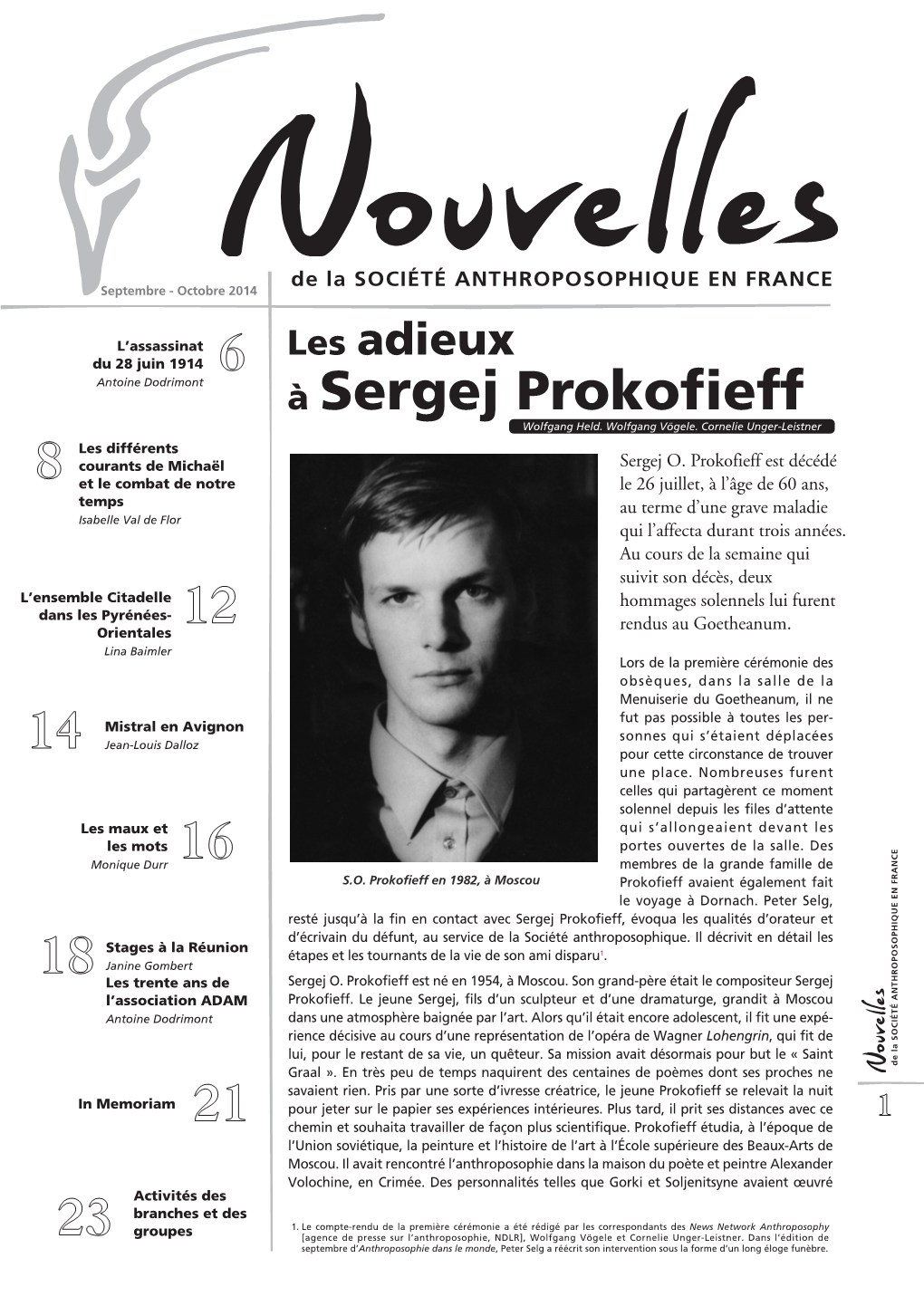 À Sergej Prokofieff Wolfgang Held