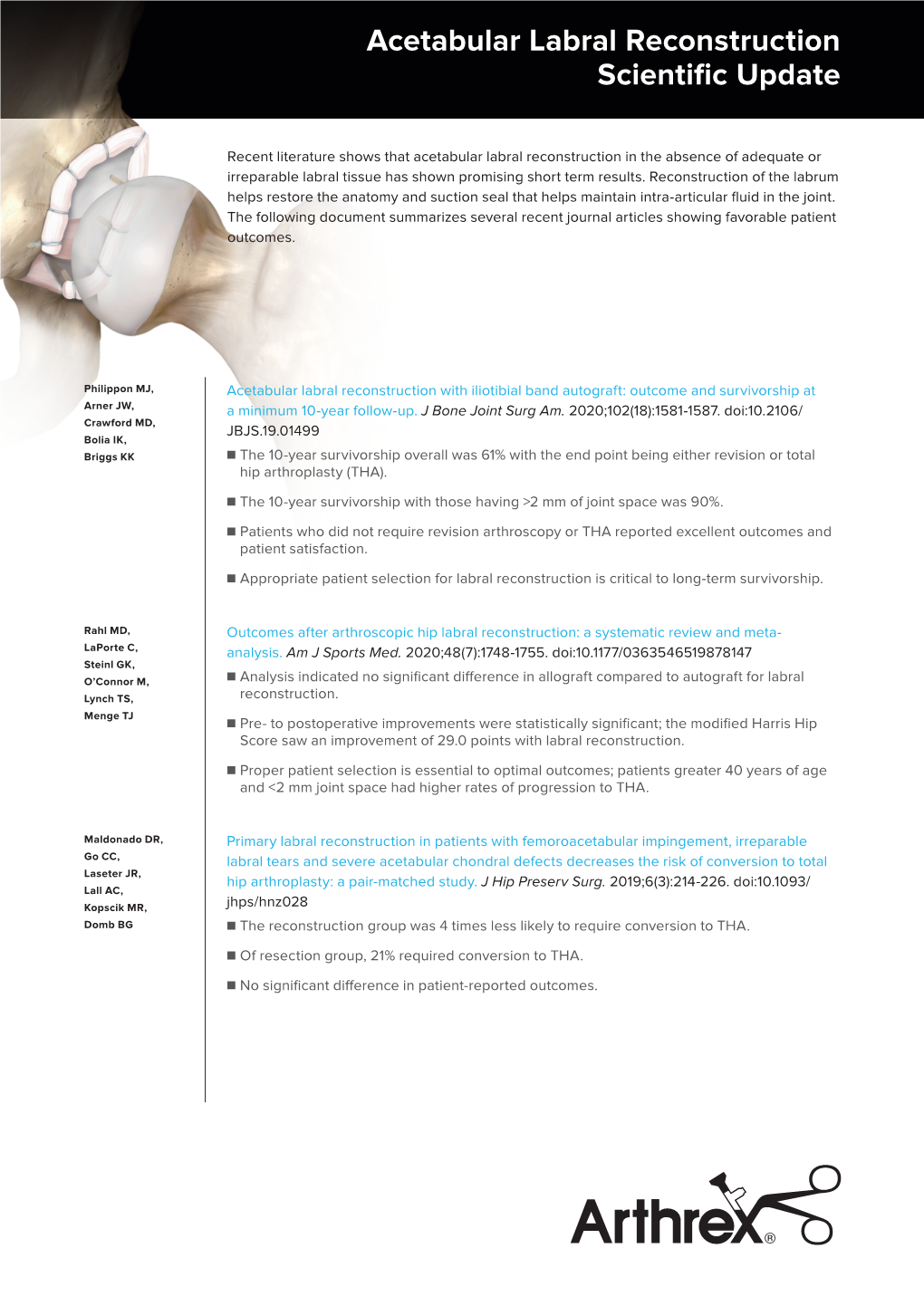 Acetabular Labral Reconstruction Scientific Update