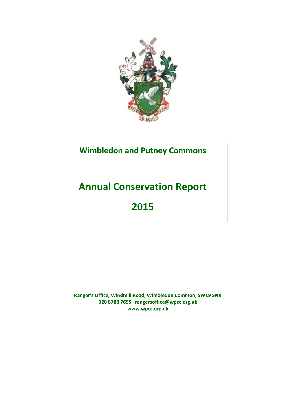 Annual Conservation Report 2015