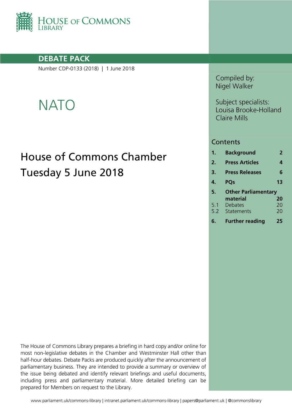 House of Commons Chamber Tuesday 5 June 2018
