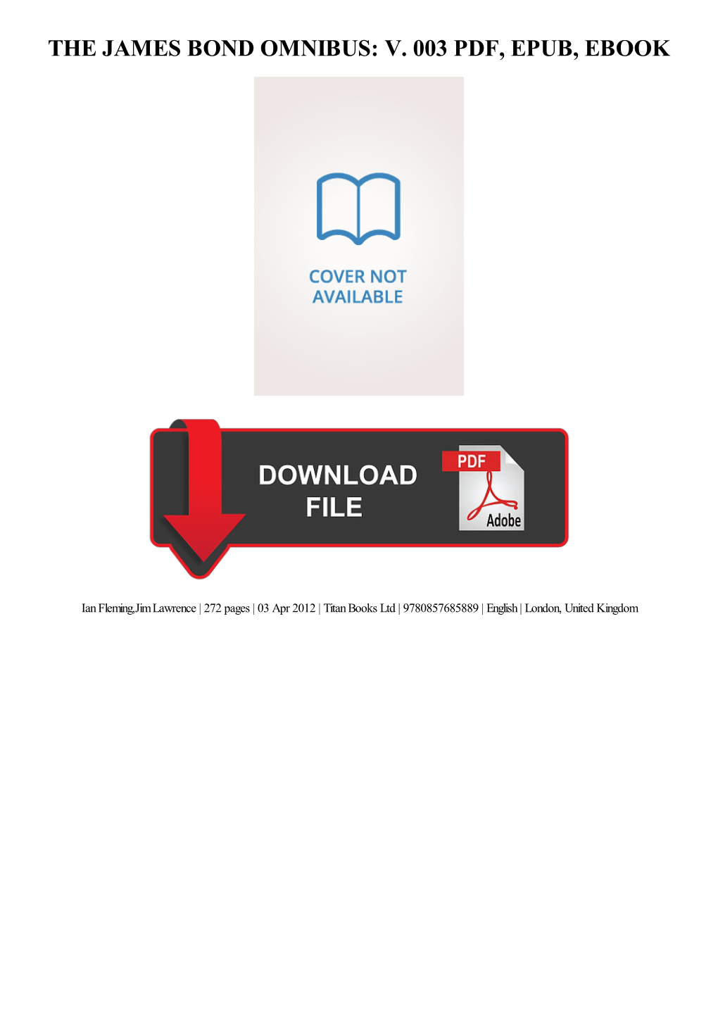 Ebook Download the James Bond Omnibus: V. 003 Pdf Free Download
