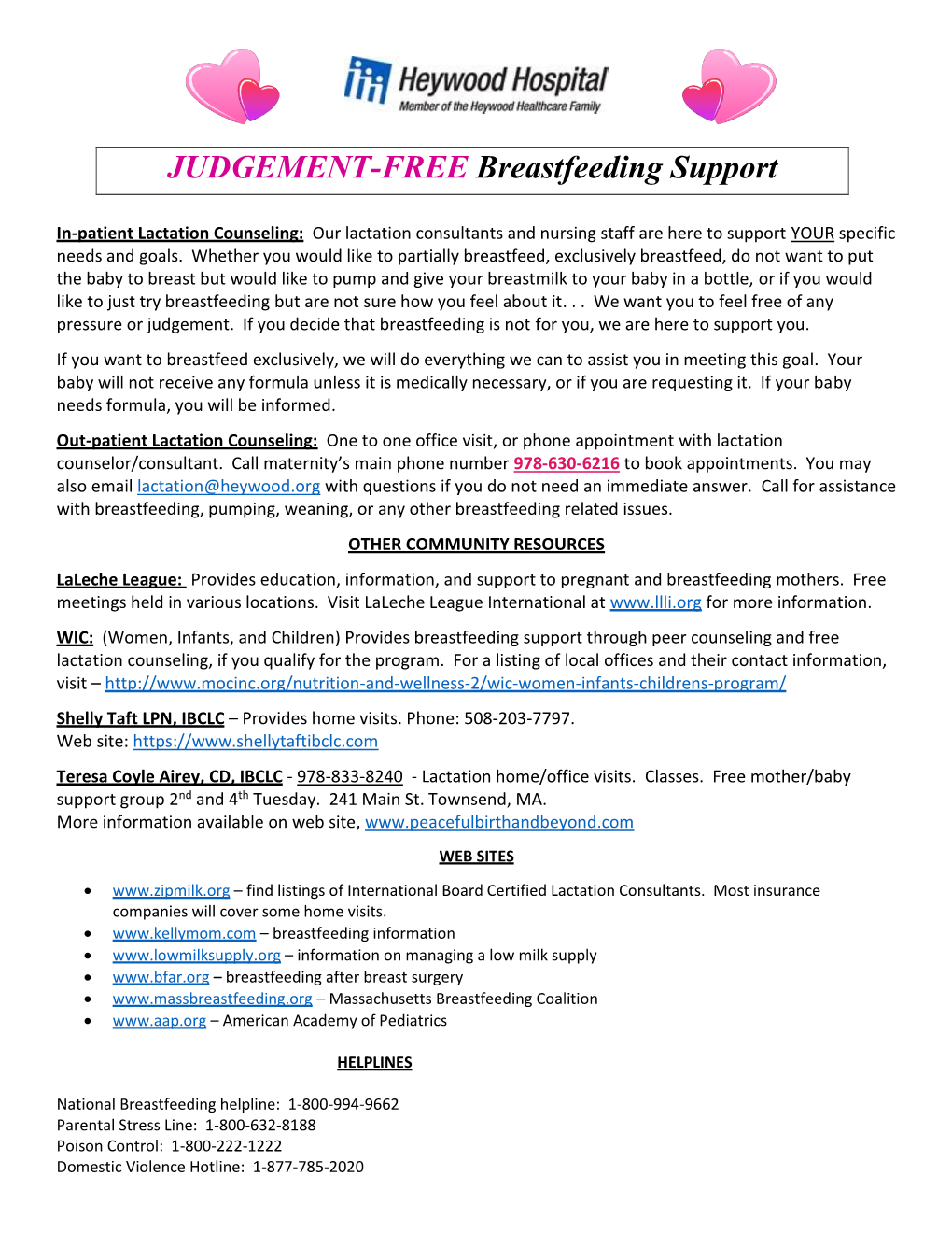 JUDGEMENT-FREE Breastfeeding Support