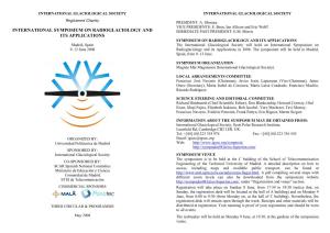 International Symposium on Radioglaciology and Immediate Past President: E.M
