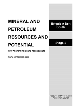 Mineral and Petroleum Resources an Dd Potential