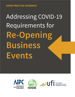 Addressing COVID-19 Requirements for Re-Opening Business Events
