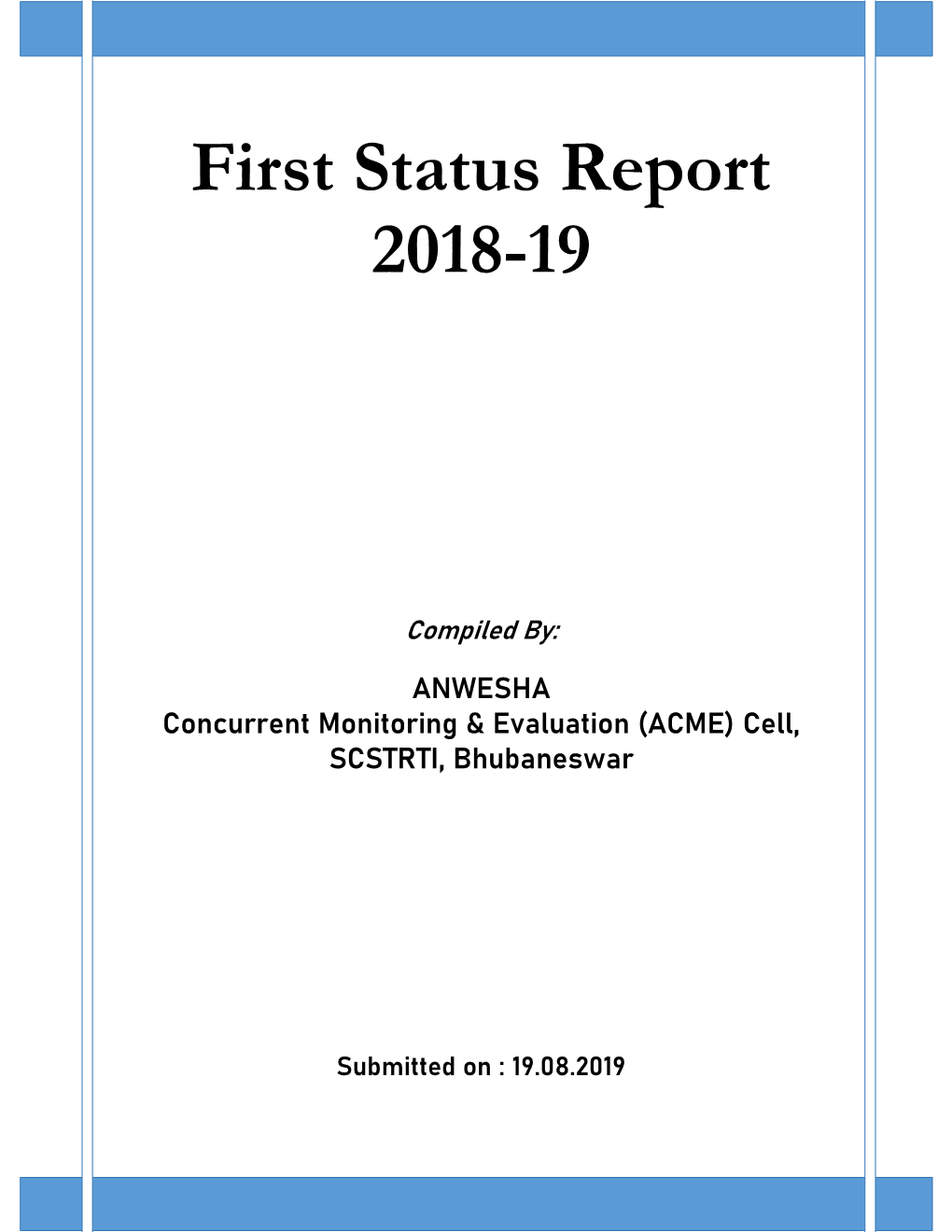 First Status Report 2018-19