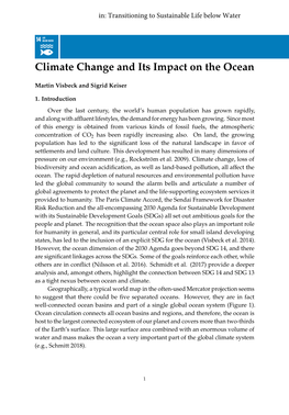 Climate Change and Its Impact on the Ocean