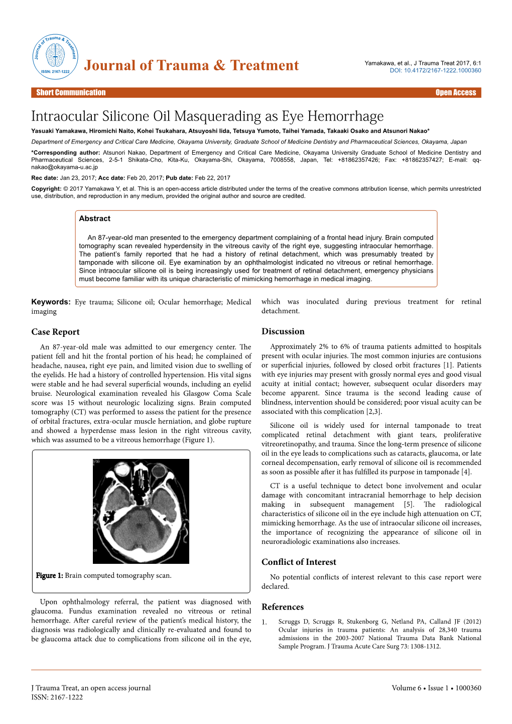 Intraocular Silicone Oil Masquerading As Eye Hemorrhage