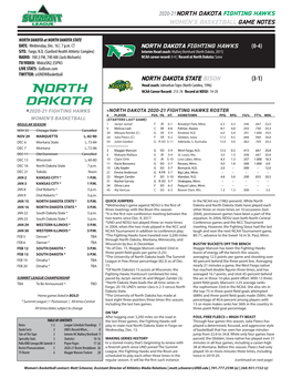 North Dakota State Bison 2020-21 NORTH DAKOTA Fighting Hawks