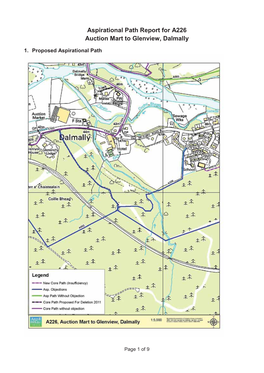 Aspirational Path Report for A226 Auction Mart to Glenview, Dalmally