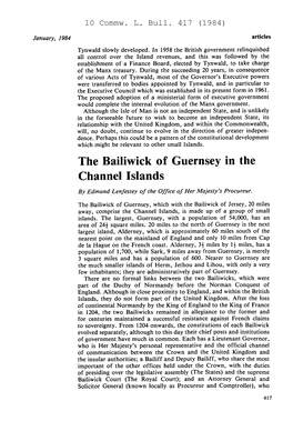 Channel Islands by Edmund Lenfestey of the Office of Her Majesty's Procureur