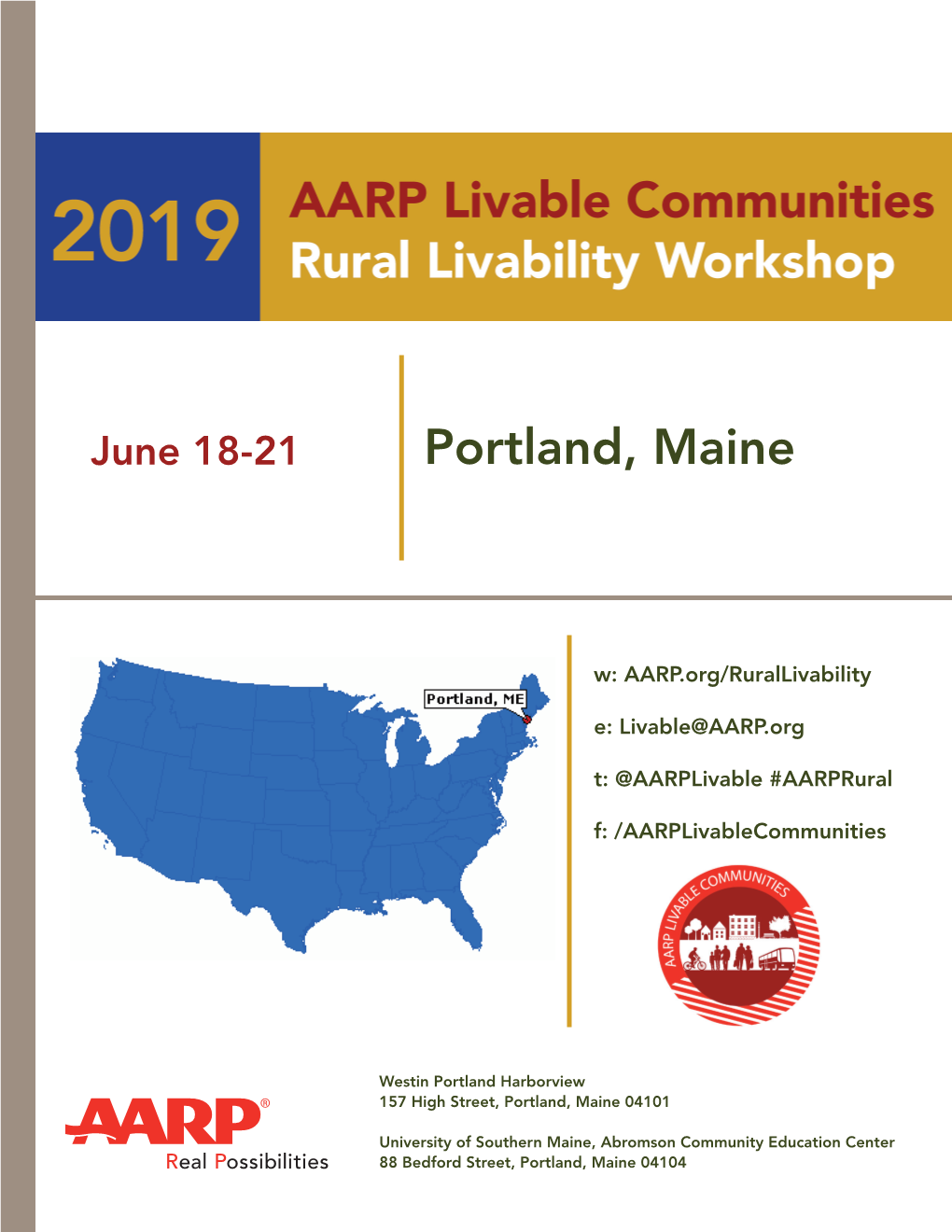 2019 AARP Rural Livability Workshop