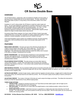 CR Series Double Bass