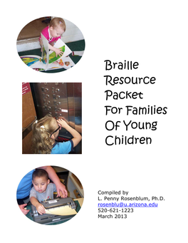 Braille Resource Packet for Families of Young Children