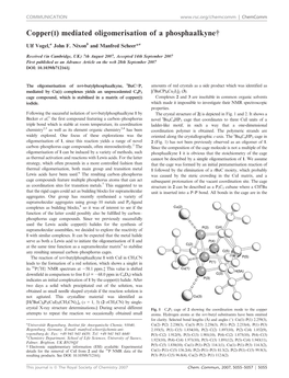 Copper(I) Mediated Oligomerisation of a Phosphaalkyne{