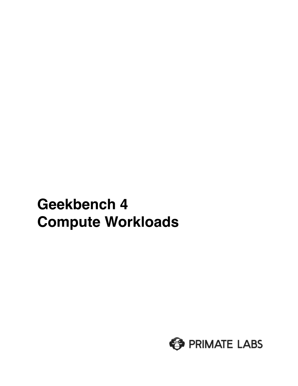 Geekbench 4 GPU Compute Workloads