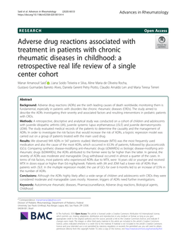 Adverse Drug Reactions Associated with Treatment in Patients With