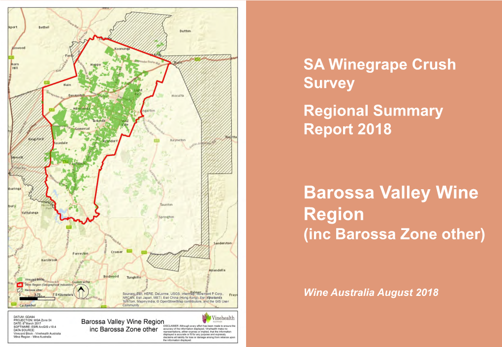 Barossa Valley Wine Region (Inc Barossa Zone Other)