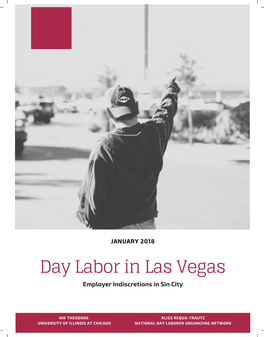 Day Labor in Las Vegas Employer Indiscretions in Sin City