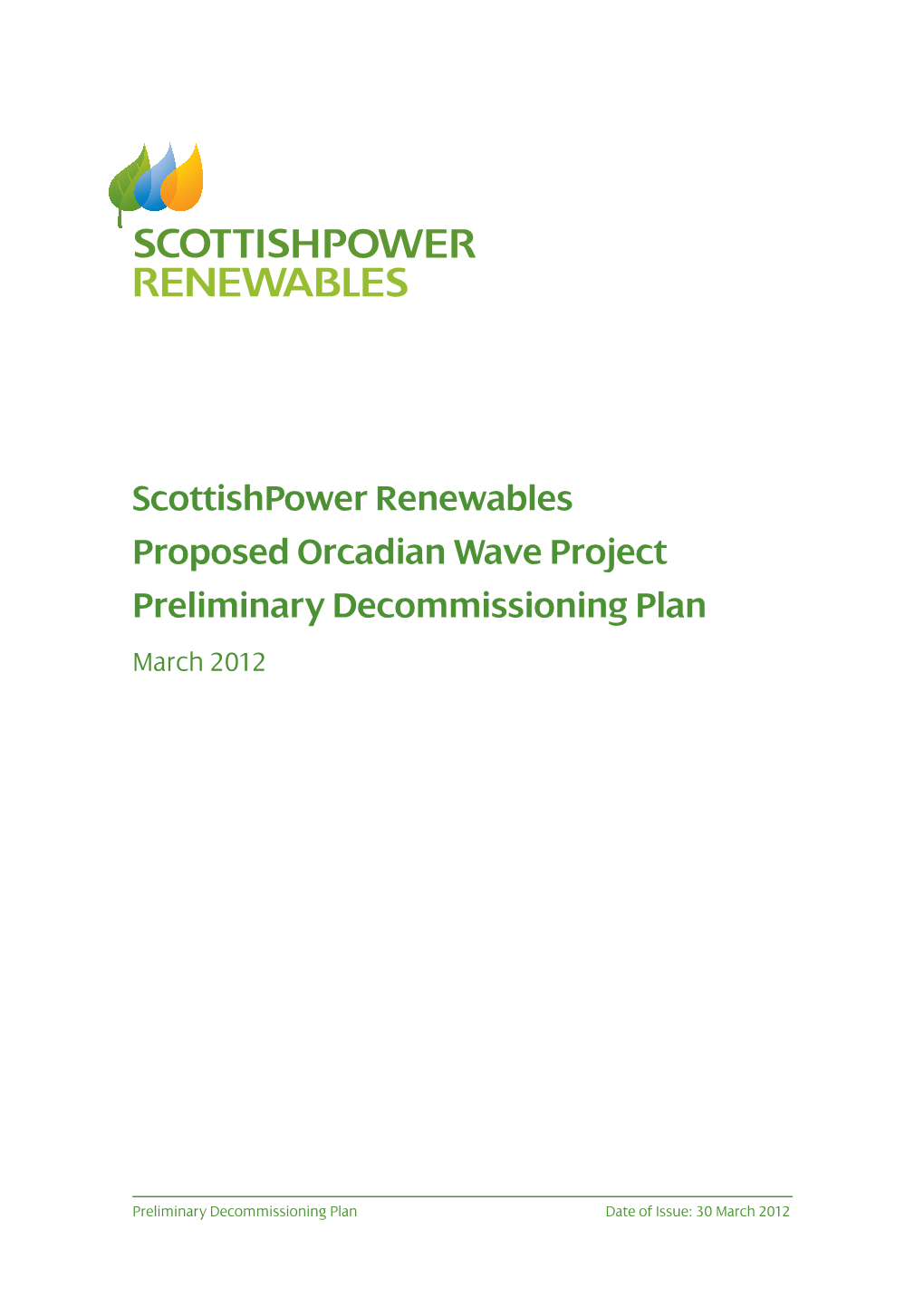 Scottishpower Renewables Pelamis Decommissioning Plan