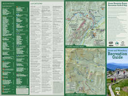 Recreation Guide & Map Tennis Parking Available on Ranch Brook Rd