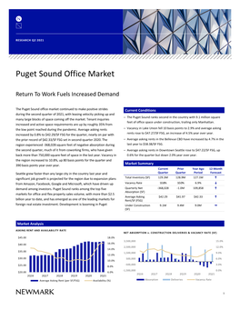 Puget Sound Office Market