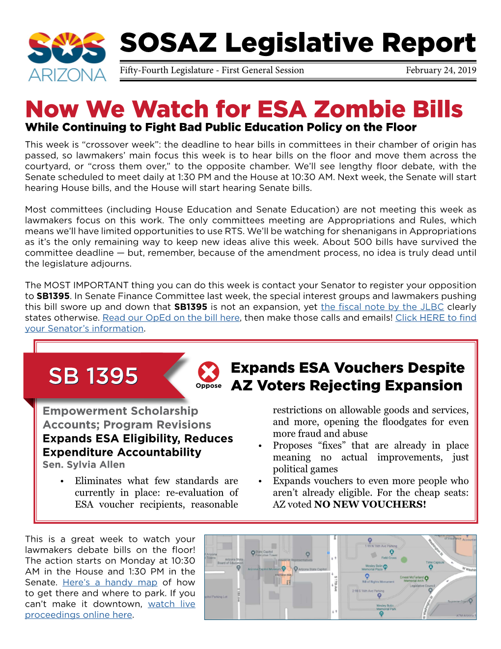 SOSAZ Legislative Report Fifty-Fourth Legislature - First General Session February 24, 2019