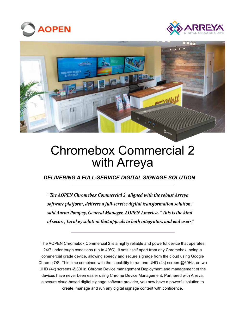 Chromebox Commercial 2 with Arreya