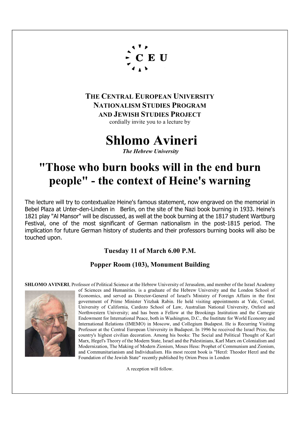 Shlomo Avineri the Hebrew University