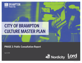 City of Brampton Culture Master Plan