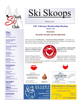 YSC February Membership Meeting February 19Th