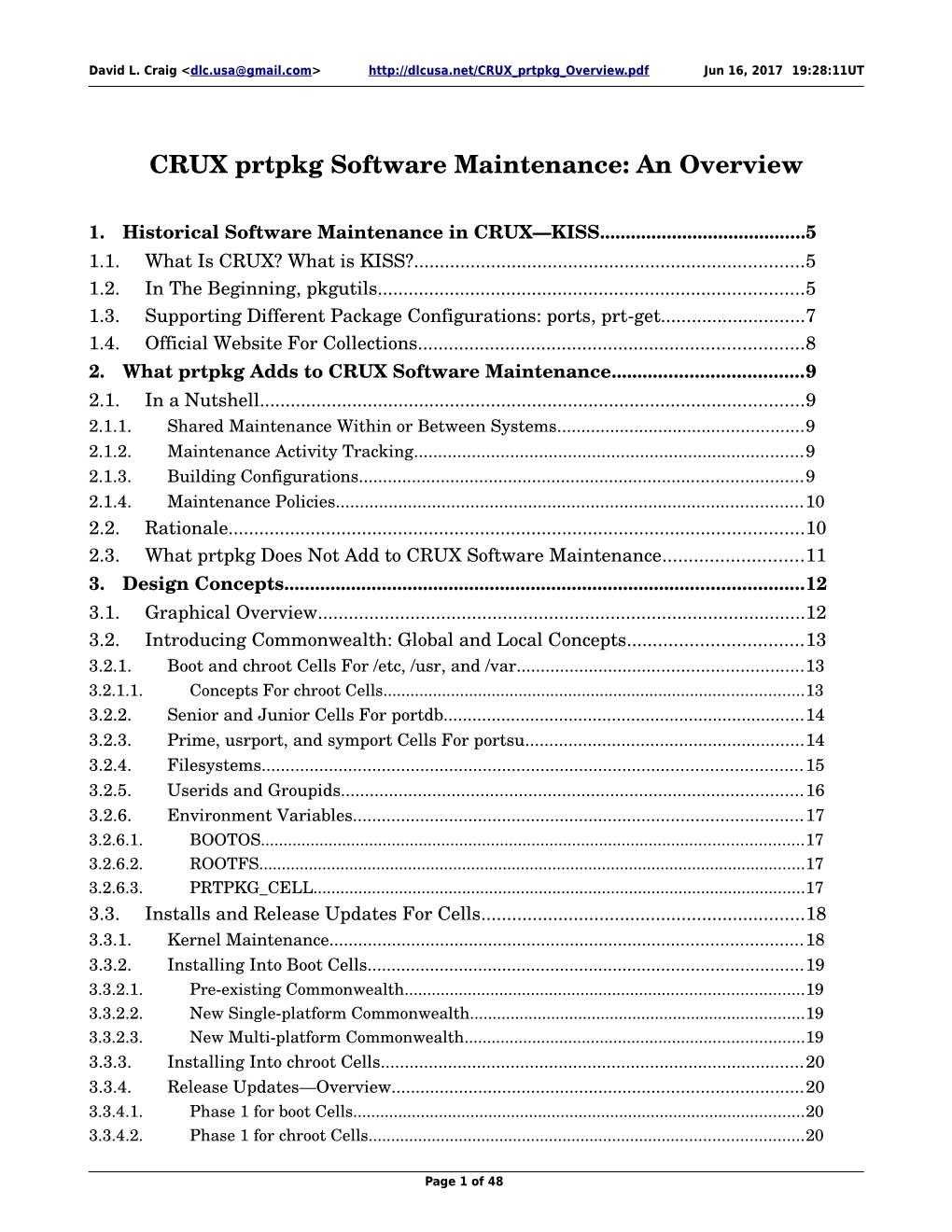 CRUX Prtpkg Software Maintenance--An Overview Jun 16, 2017 19:28:11UT