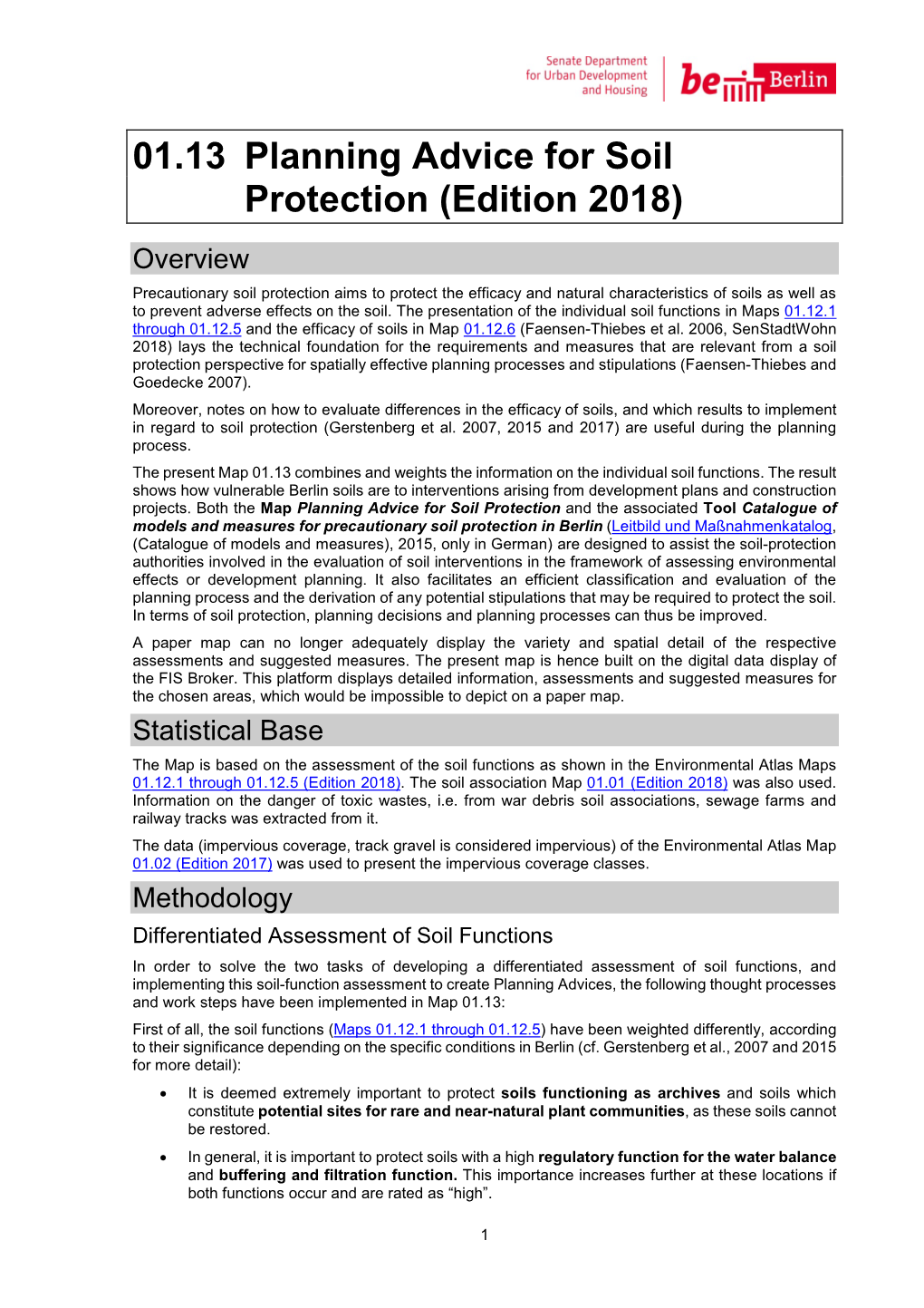 01.13 Planning Advice for Soil Protection