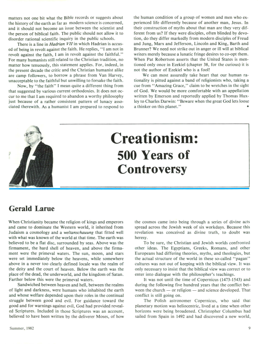 Creationism: 500 Years of Controversy