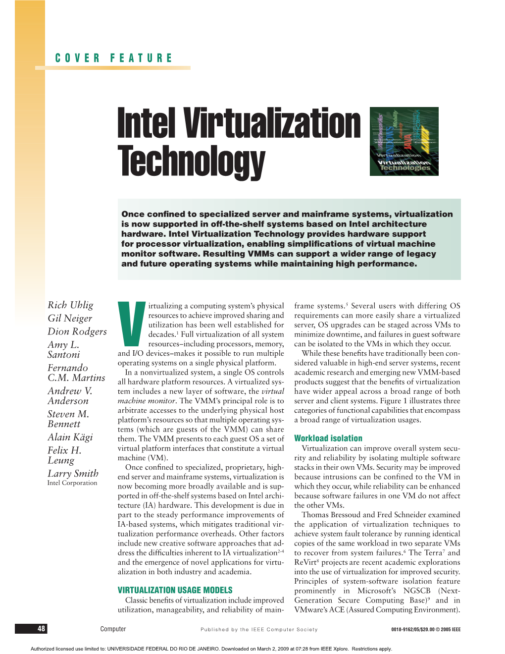 Intel Virtualization Technology