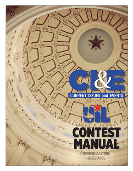 CONTEST MANUAL REVISED JULY 2015 @UILCIANDE CI& E CURRENT ISSUES and EVENTS Overcoming a Knowledge Deficit