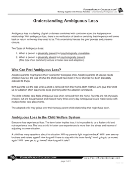 Understanding Ambiguous Loss