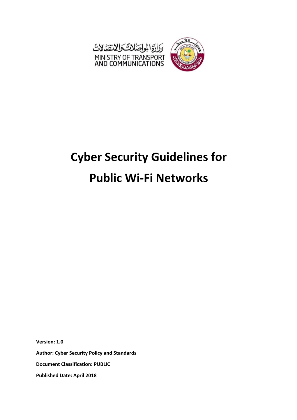 Cyber Security Guidelines for Public Wi-Fi Networks