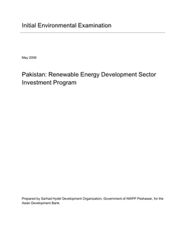 Renewable Energy Development Sector Investment Program