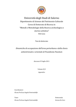 Università Degli Studi Di Salerno