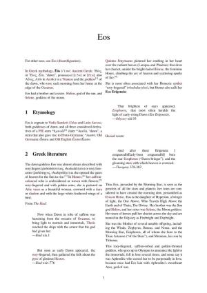 1 Etymology 2 Greek Literature