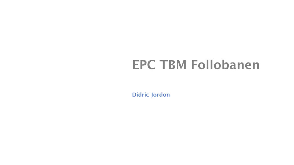 EPC TBM Follobanen