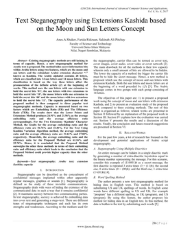 Text Steganography Using Extensions Kashida Based on the Moon and Sun Letters Concept