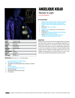 ANGELIQUE KIDJO Remain in Light CD NOW SHIPPING