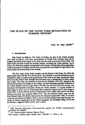 The Place of the Young Turk Revolution in Turkish History